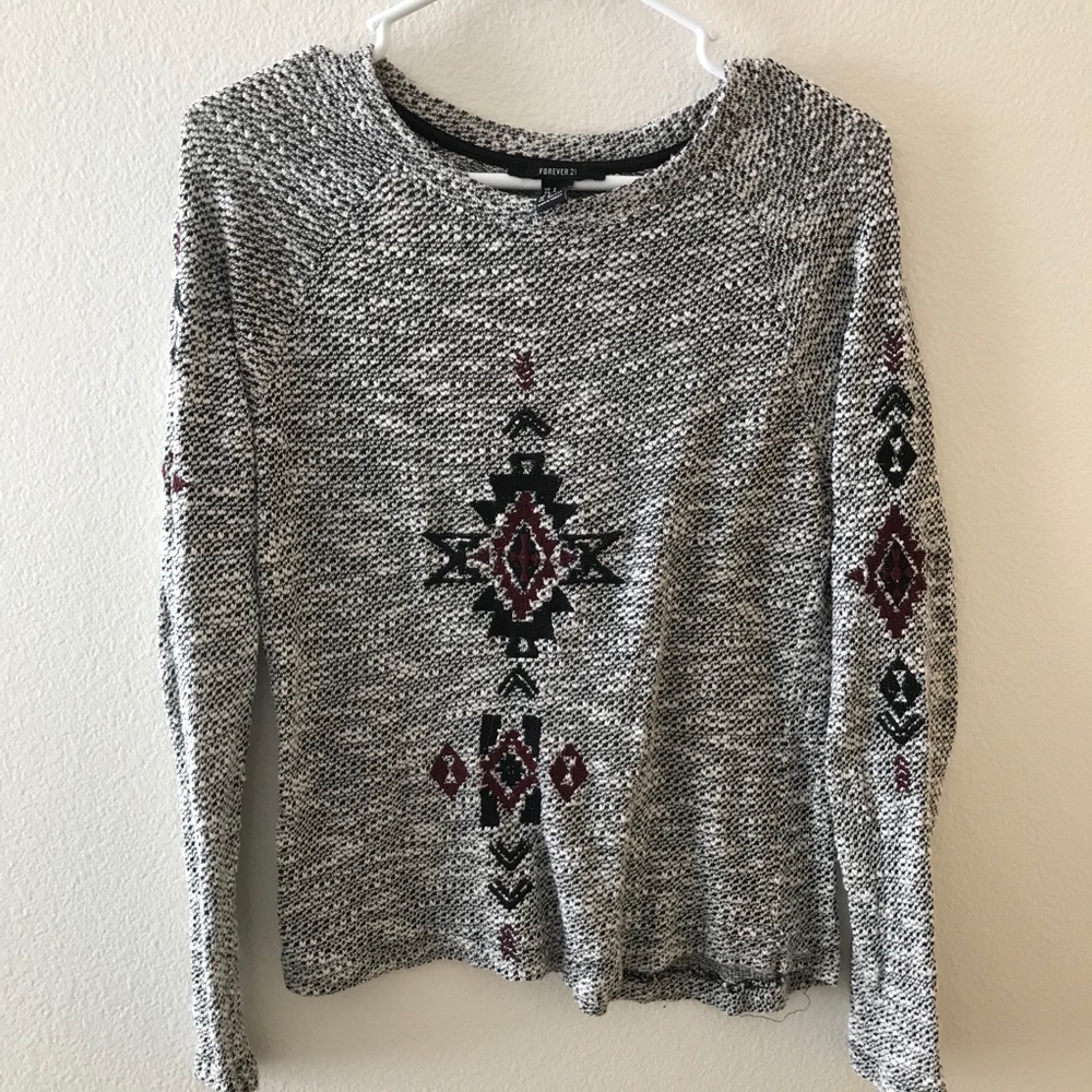 Forever 21 Tribal Patterned Sweater